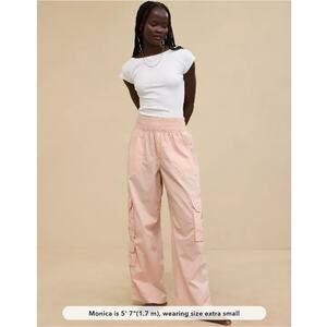 Aerie Easiest Cargo Pant in Pink Size XL
